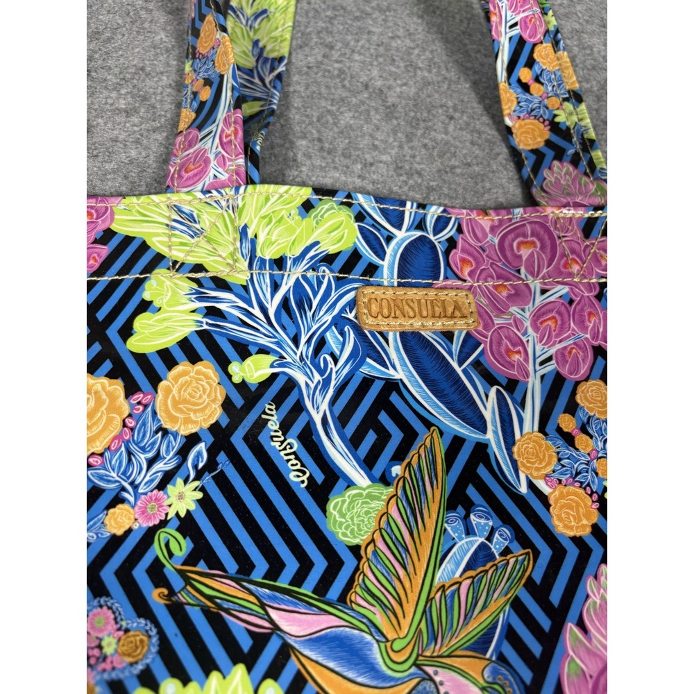 Consuela Basic Tote Large Blue Hummingbird Floral ConsuelaCloth - Picture 10 of 11
